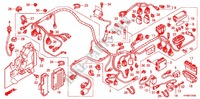 BARDATURA FILO/BATTERIA per Honda FOURTRAX 420 RANCHER 4X4 Manual Shift RED 2010