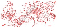 PARAFANGO POSTERIORE per Honda FOURTRAX 420 RANCHER 4X4 Manual Shift CAMO 2010