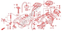 SERBATOIO COMBUSTIBILE per Honda FOURTRAX 420 RANCHER 4X4 Manual Shift RED 2010