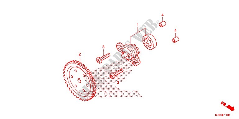 CASSA MANOVELLA/POMPA OLIO per Honda SH 125 2018