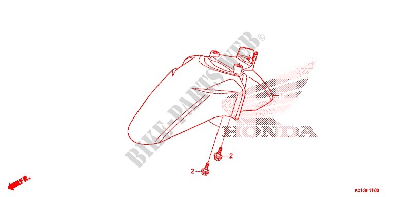 PARAFANGO ANTERIORE per Honda SH 125 2018