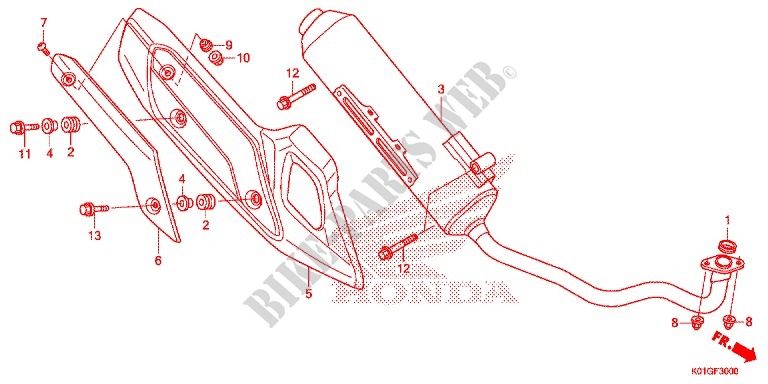 SMORZATORE SCARICO(2) per Honda SH 125 2018