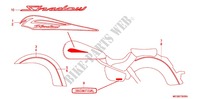 EMBLEMA/STRISCIA (EXCEPT 2U) per Honda SHADOW VT 750 2010