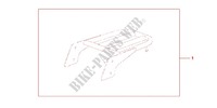SEDILE/PORTATORE POSTERIORE per Honda SHADOW VT 750 BLACK 2011