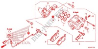 CALIBRO FRENO POSTERIORE per Honda CROSSTOURER 1200 ABS RED 2016
