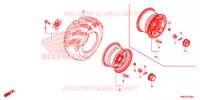 RUOTA POSTERIORE per Honda FOURTRAX 500 FOREMAN RUBICON DCT 2016