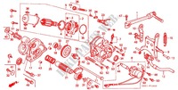 SOSTEGNO PRINCIPALE/PEDALE FRENO/MOTORINO AVVIAMENTO per Honda TACT 50 1993