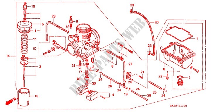 CARBURATORE(2) per Honda CRM 250 1994