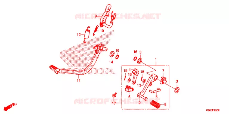 GRADINO/PEDALE Honda MOTO 125 MSX 2013  MSX125D