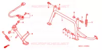 SOSTEGNO PRINCIPALE/PEDALE FRENO per Honda FORESIGHT 250 EX 2005