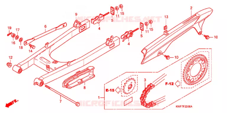 BRACCIO OSCILLANTE/CASSA CATENA Honda MOTO 125 CBF 2009  CBF125M9