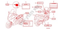 ETICHETTA CAUZIONE (FES1257/A7) (FES1507/A7) per Honda S WING 125 FES 2007