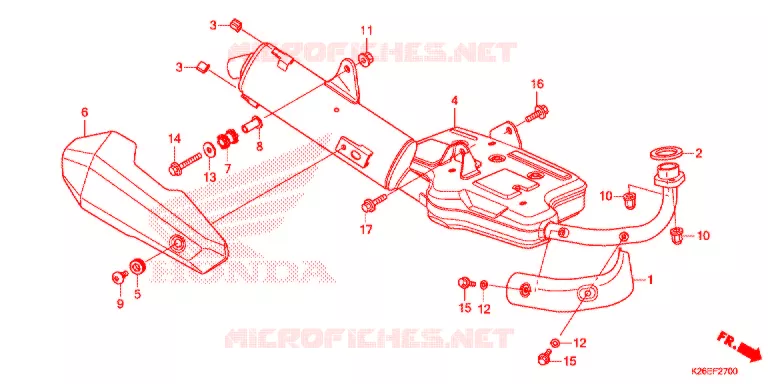 SMORZATORE SCARICO(2) Honda MOTO 125 MSX 2016  MSX125G