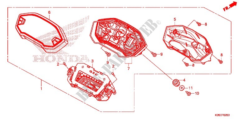INDICATORE COMBINAZIONE per Honda GROM 125 2016