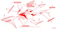 EMBLEMA/STRISCIA (2ED/2FO/2KO/2MA/2RU/4U/5ED) per Honda CBR 650 F TRICOLORE 2016