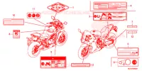ETICHETTA CAUZIONE(1) per Honda CBR 650 F TRICOLORE 2016