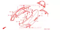 COPERTURA CORPO/SCATOLA BAGAGLI/ PORTATORE BAGAGLI per Honda REFLEX 250 SPORT ABS RED 2007
