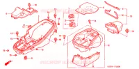COPERTURA CORPO/SCATOLA BAGAGLI/ PORTATORE BAGAGLI per Honda REFLEX 250 SPORT ABS RED 2007