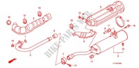 SMORZATORE SCARICO(2) per Honda FOURTRAX 420 RANCHER 4X4 Manual Shift 2007