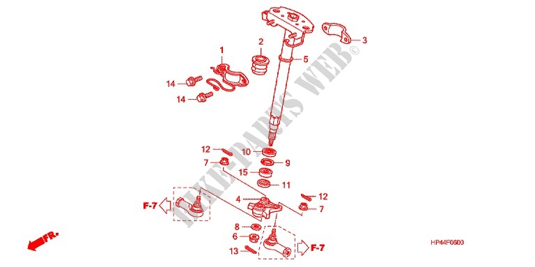 ALBERO STERZO per Honda FOURTRAX 420 RANCHER 4X4 Manual Shift 2007
