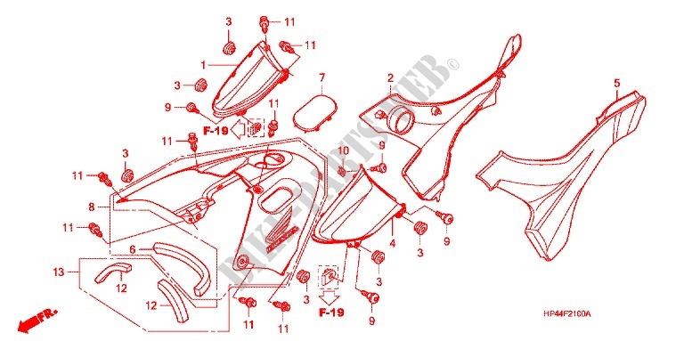 COPERTURA CORPO/SCATOLA BAGAGLI/ PORTATORE BAGAGLI per Honda FOURTRAX 420 RANCHER 4X4 Manual Shift 2007
