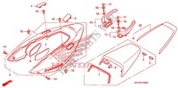 SEDILE/RIPARO POSTERIORE per Honda VFR 800 INTERCEPTOR RED 2007