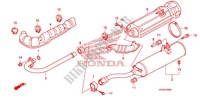 SMORZATORE SCARICO(2) per Honda FOURTRAX 420 RANCHER 2X4 BASE 2009
