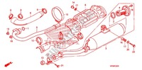 SMORZATORE SCARICO(2) per Honda FOURTRAX 500 FOREMAN 4X4 Electric Shift, Power Steering 2009