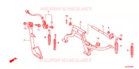 SOSTEGNO PRINCIPALE/PEDALE FRENO per Honda VISION 110 2013