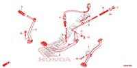 SOSTEGNO PRINCIPALE/PEDALE FRENO per Honda WAVE 110 DX, Electric start 2014