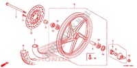 RUOTA ANTERIORE (AFS125MCS/MCR) per Honda FUTURE 125 Casted wheels, Rear brake drum 2013