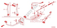 SOSTEGNO PRINCIPALE/PEDALE FRENO per Honda FUTURE 125 Casted wheels, Rear brake drum 2013