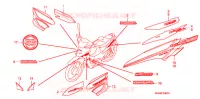 EMBLEMA/STRISCIA (ANF100DR6/8/SR6/MSR6) per Honda WAVE 100 MSR, Front disk 2008