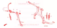 SOSTEGNO PRINCIPALE/PEDALE FRENO per Honda CB 1300 SUPER FOUR TWO TONES 2009