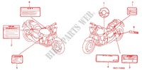 ETICHETTA CAUZIONE(1) per Honda CB X4 1300 1998