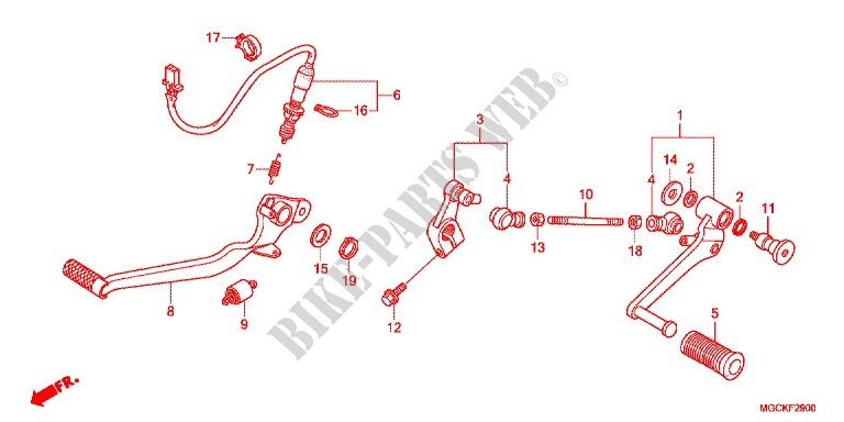 PEDALE per Honda CB 1100 ABS 2014