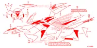 EMBLEMA/STRISCIA (CBR125RW'07,'08,'09,'10) per Honda CBR 125 2007