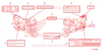 ETICHETTA CAUZIONE (CBR125RW'07,'08,'09,'10) per Honda CBR 125 2007