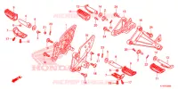 PEDANA (CBR125RW'07,'08,'09,'10) per Honda CBR 125 2007