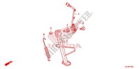 SOSTEGNO PRINCIPALE/PEDALE FRENO per Honda CBR 250 R ABS RED 2011