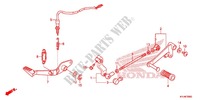 PEDALE per Honda CBR 250 R BLACK 2012