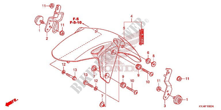PARAFANGO ANTERIORE per Honda CBR 250 R 2012