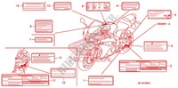 ETICHETTA CAUZIONE(1) per Honda CBR 600 RR BLACK 2011