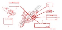 ETICHETTA CAUZIONE(1) per Honda CB 400 FOUR With Speed warning light 1997