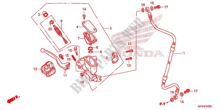 FRENO MAESTRO ANTERIORE CILINDRO per Honda CRF 230 F 2012