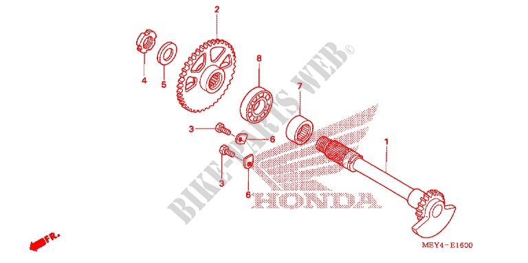 ALBERO A GOMITI/PISTONE/ BILANCIERE(2) per Honda CRF 450 X 2009