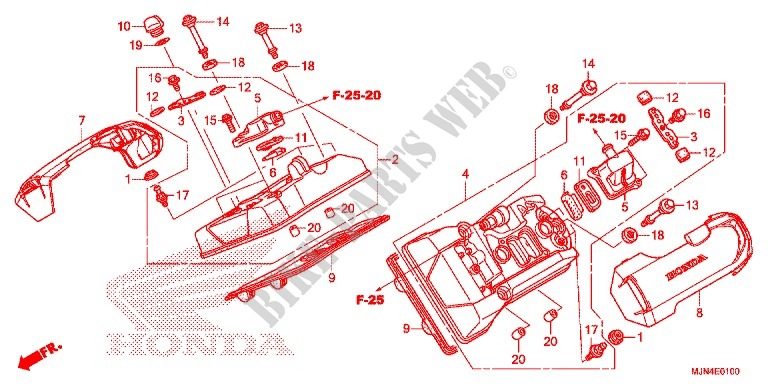 COPERTURA TESTA CILINDRO per Honda CTX 1300 ABS 2019