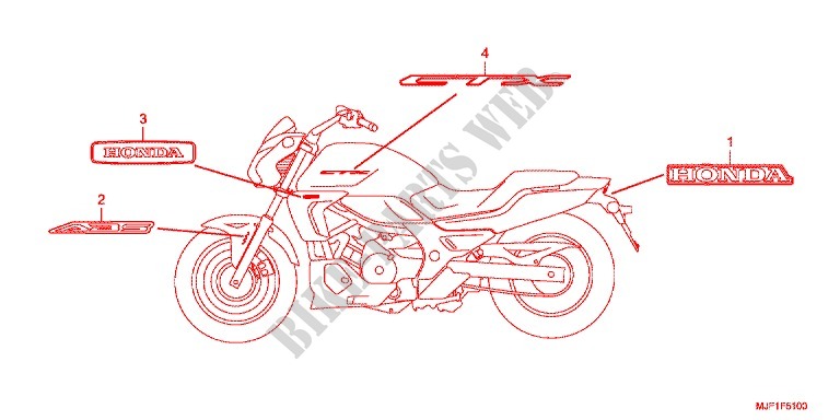 MARCHIO/EMBLEMA per Honda CTX 700 ABS 2014