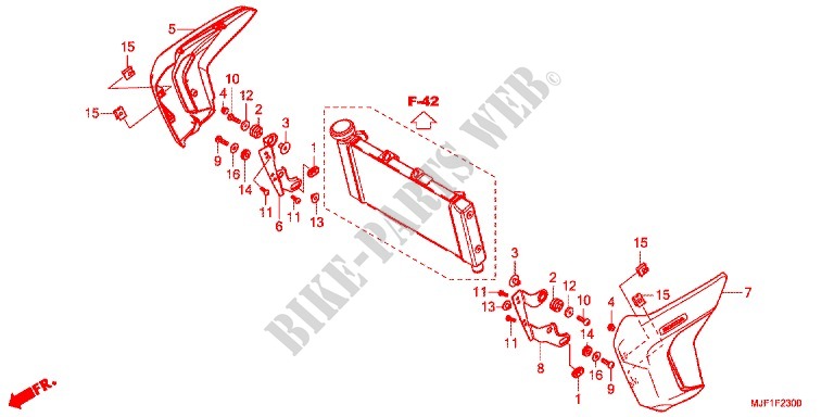 VENTILATORE RINFRESCATORE/COPERCHIO RADIATORE per Honda CTX 700 ABS 2014