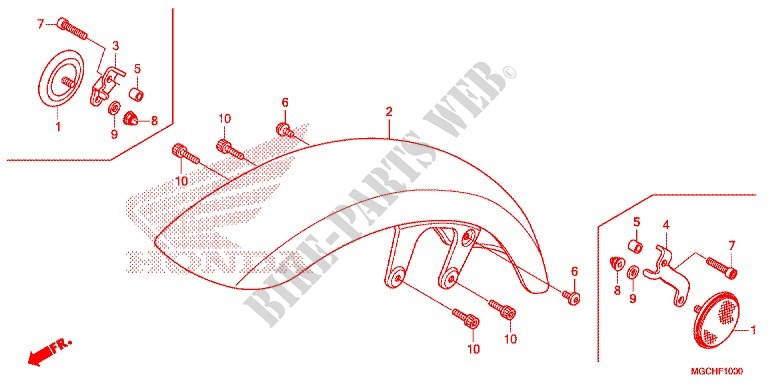 PARAFANGO ANTERIORE (CB1100CA/CAD/TA/TAD) per Honda CB 1100 EX ABS 2017